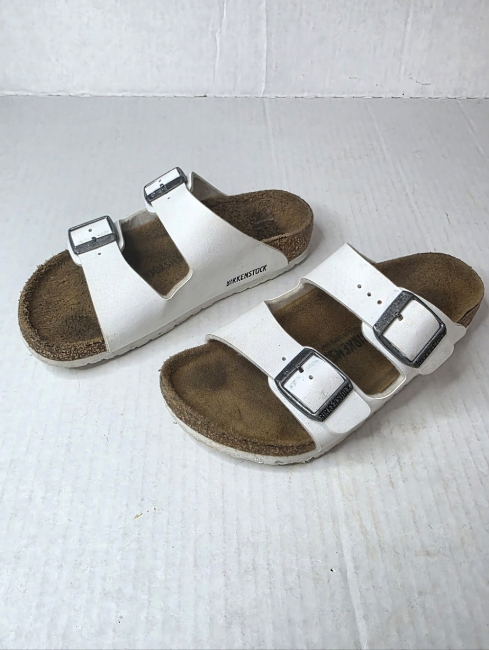 Birkenstock Kids White Arizona Two-Strap Sandals